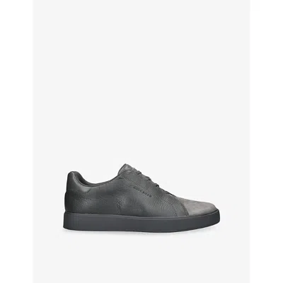 Cole Haan Mens Grandprø Luxe Slip-on Leather Trainers Grey/dark Eur 42 / 8 Uk In Black