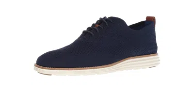Cole Haan Mens Original Grand Knit Wing Tip Ii Sneaker In Blue