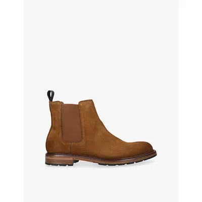 Cole Haan Mens Taupe Comb Roundhill Grand Suede Chelsea Boots Eur 40 / 6 Uk In Brown