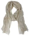 COLE HAAN METALLIC STRIPE OBLONG SCARF