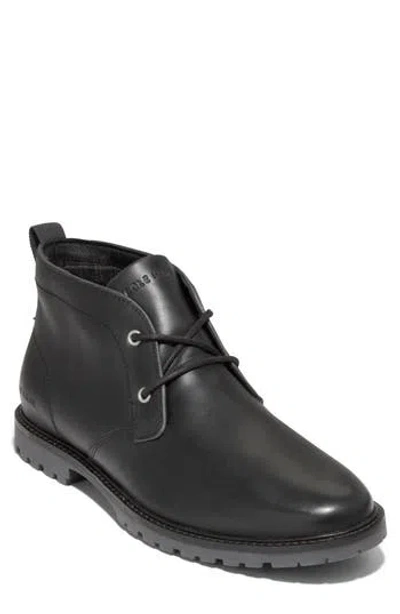 Cole Haan Midland Lug Sole Chukka Boot In Black/grey Pinstripe Wr