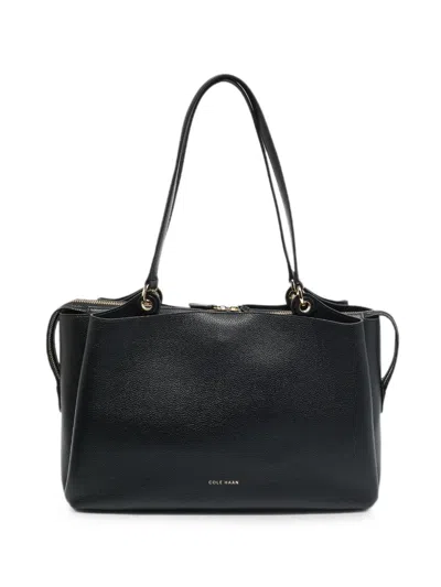 Pre-owned Cole Haan Midtown Grained Tote Bag In Black