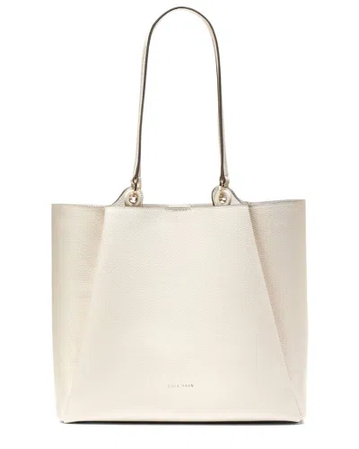 Cole Haan Midtown Medium Leather Tote In White