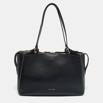 Pre-owned Cole Haan Midtown Work Black Leather Tote