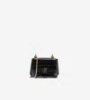 Cole Haan Mini Convertible Chain Leather Crossbody In Black Croc Print