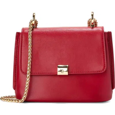 Cole Haan Mini Convertible Chain Leather Bag In Red