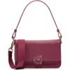 Cole Haan Mini Leather Shoulder Bag In Black Cherry