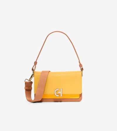 Cole Haan Mini Woven Shoulder Bag In Orange