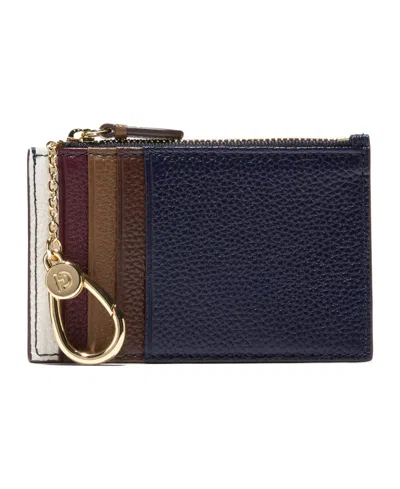 Cole Haan Mini Zipper Card Case In Blue