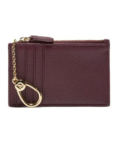 Cole Haan Mini Zipper Card Case In Brown