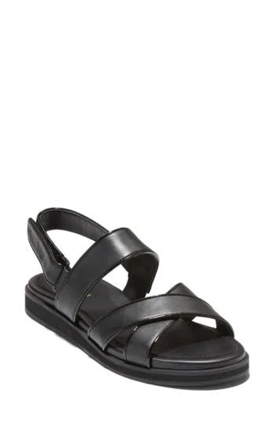Cole Haan Mirabelle Crisscross Sandal In Black/patent/black
