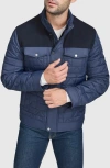 COLE HAAN COLE HAAN MIXED MEDIA QUILTED JACKET