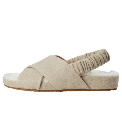 Cole Haan Mojave Crisscross Sandal Oatmeal Wool W27263 Women's In Nude