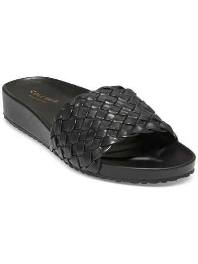 Cole Haan Mojave Womens Slip On Open Toe Slide Sandals In Black