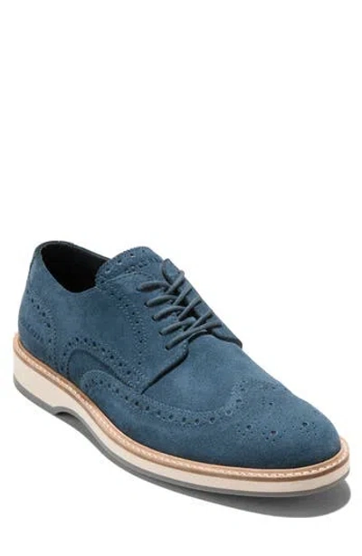Cole Haan Morse Grand Wingtip Derby In Blue