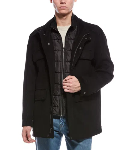 COLE HAAN COLE HAAN MULTIPOCKETS WOOL-BLEND FIELD COAT