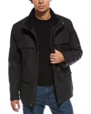 Cole Haan Multipockets Wool-blend Field Coat In Black