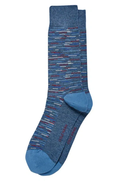 Cole Haan Multistripe Crew Socks In Blue
