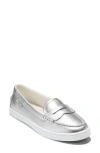 Cole Haan Nantucket Penny Loafer In Argento/white