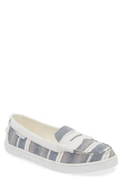 Cole Haan Nantucket Penny Loafer In Blue/ivory