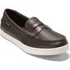 Cole Haan Men's Nantucket Slip-on Penny Loafers In Ch Dark Chocolate Pebble,ivory