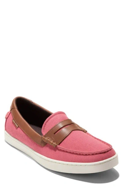 Cole Haan Nantucket Penny Loafer In Mineral Red Canvas