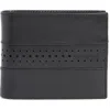Cole Haan Naomi Brogue Leather Passcase Wallet In Black