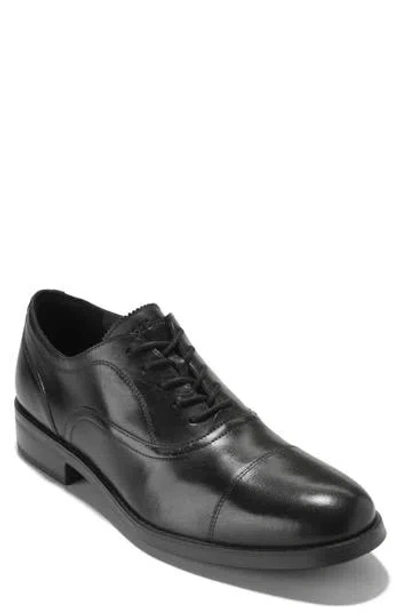 Cole Haan Newmark Grand Cap Toe Oxford In Black