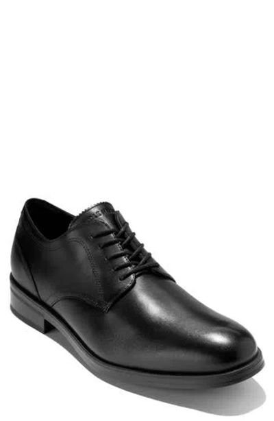 Cole Haan Newmark Grand Plain Toe Oxfords In Black