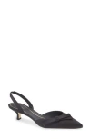 Cole Haan Noella Bow Slingback Pointed Toe Kitten Heel Pump