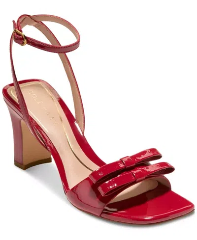Cole Haan Noella Sandals Women's Red Patent Leather Bow Detail Zogg949
