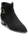 Cole Haan Norella Buckle Suede Boot In Black