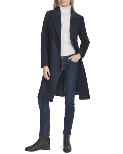 COLE HAAN COLE HAAN NOTCH LAPEL SLICK WOOL-BLEND COAT
