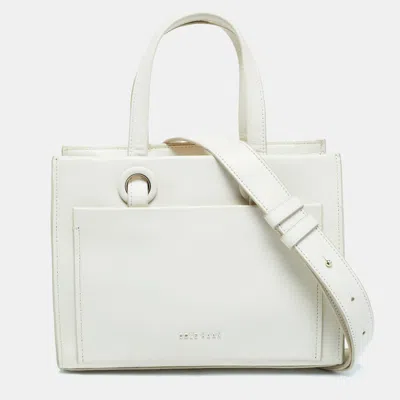 Cole Haan Off White Leather Grand Series Tote