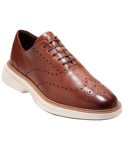 Cole Haan Zerogrand Remastered Wingtip Derby Sneaker In British Tan Ivory