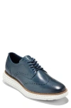 Cole Haan Men's Øriginal Grand 2.0 Wingtip Oxford Shoes - Blue Size 10 In Iron Blue