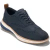 Cole Haan Original Grand Energyweave Wingtip Oxford In Navy Blazer Nubuck/ivory
