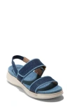 Cole Haan Originalgrand Meritt Flatform Sandal In Denim Multi/ivory