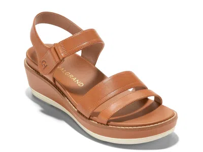 Cole Haan Originalgrand Peyton Flatform Wedge Sandal In Brown