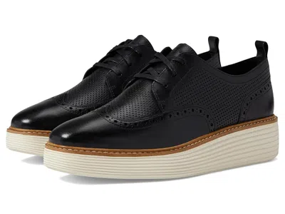 Cole Haan Originalgrand Platform Wing Tip Oxford In Black