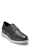 Cole Haan Originalgrand Wingtip Derby In Black/december Sky