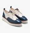 Cole Haan Originalgrand W30260 Oxford Womens 6 Ivory Wingtip Dress Shoes Zpo2676 In Blue