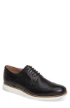 Cole Haan Men's Original Grand Leather Wingtip Oxfords In Black/white Leather