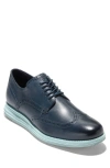 Cole Haan Originalgrand Wingtip Derby In Blue Wing Teal/cloud Blue