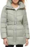 Cole Haan Oyster Belted Water Resistant Jacket In Green