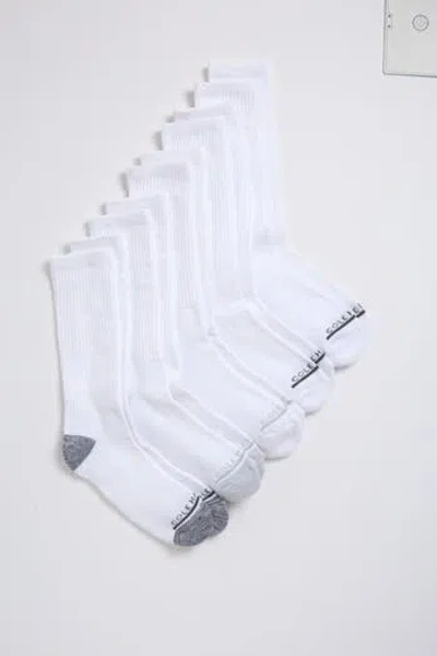 Cole Haan Pack Of 5 Terry Athletic Crew Socks In White