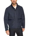 Cole Haan Packable Rain Jacket In Blue