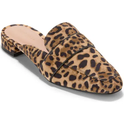 Cole Haan Pasha Embossed Mule In Leopard Print Suede