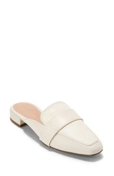 Cole Haan Pasha Mule In Ivory Leather/ivory Lizard