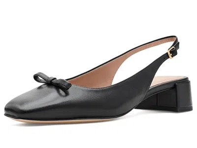 Cole Haan Patsy Bow Slingback Pumps High Heels Black Leather: 8 B - Medium